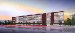 Auraria Science Building from Speer Blvd. in Denver